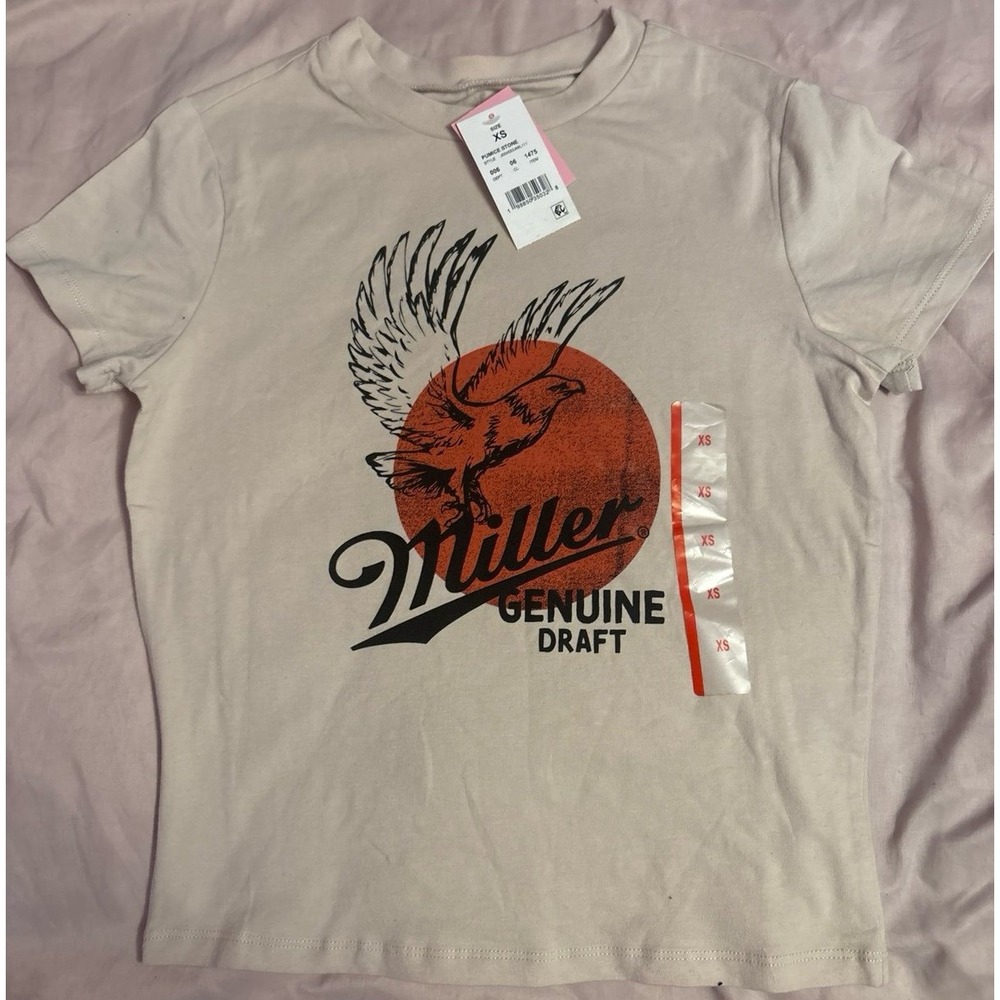 NEW Miller Genuine Draft Vintage Look Fitted Tee, Size XS‎